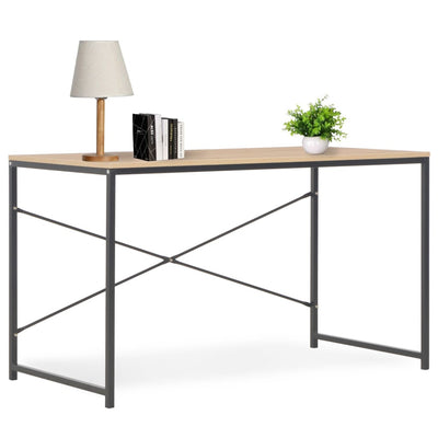 Computer Desk Black and Oak 120x60x70 cm Payday Deals