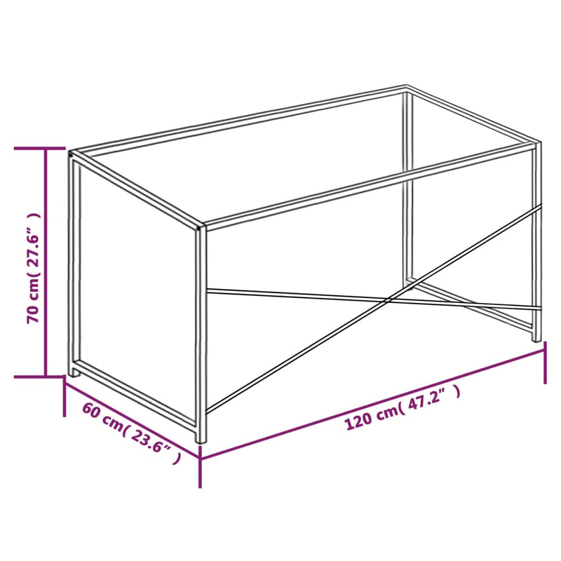 Computer Desk Black and Oak 120x60x70 cm Payday Deals