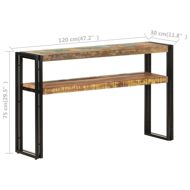 Console Table 120x30x75 cm Solid Reclaimed Wood Payday Deals