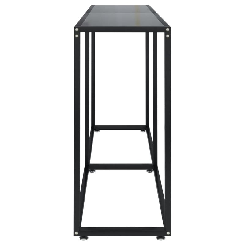 Console Table Black 160x35x75.5cm Tempered Glass Payday Deals