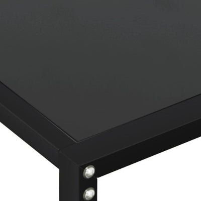 Console Table Black 160x35x75.5cm Tempered Glass Payday Deals