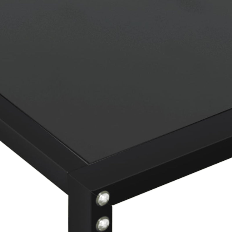 Console Table Black 160x35x75.5cm Tempered Glass Payday Deals