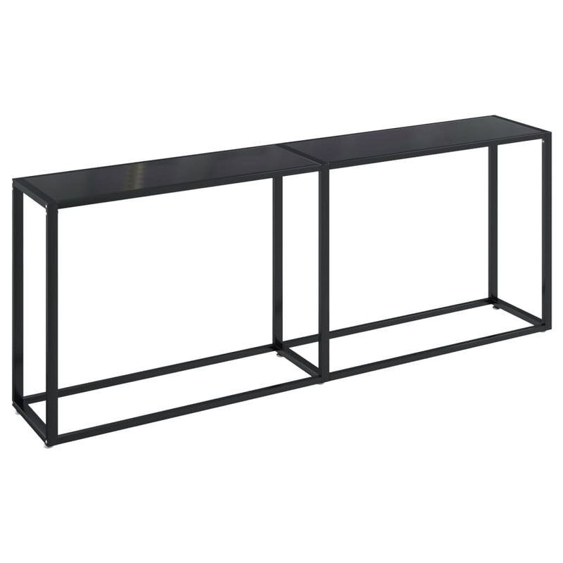 Console Table Black 200x35x75.5cm Tempered Glass Payday Deals