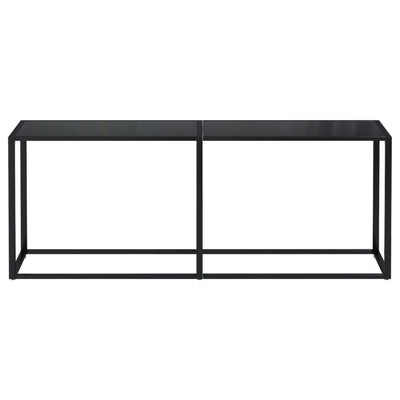 Console Table Black 200x35x75.5cm Tempered Glass Payday Deals