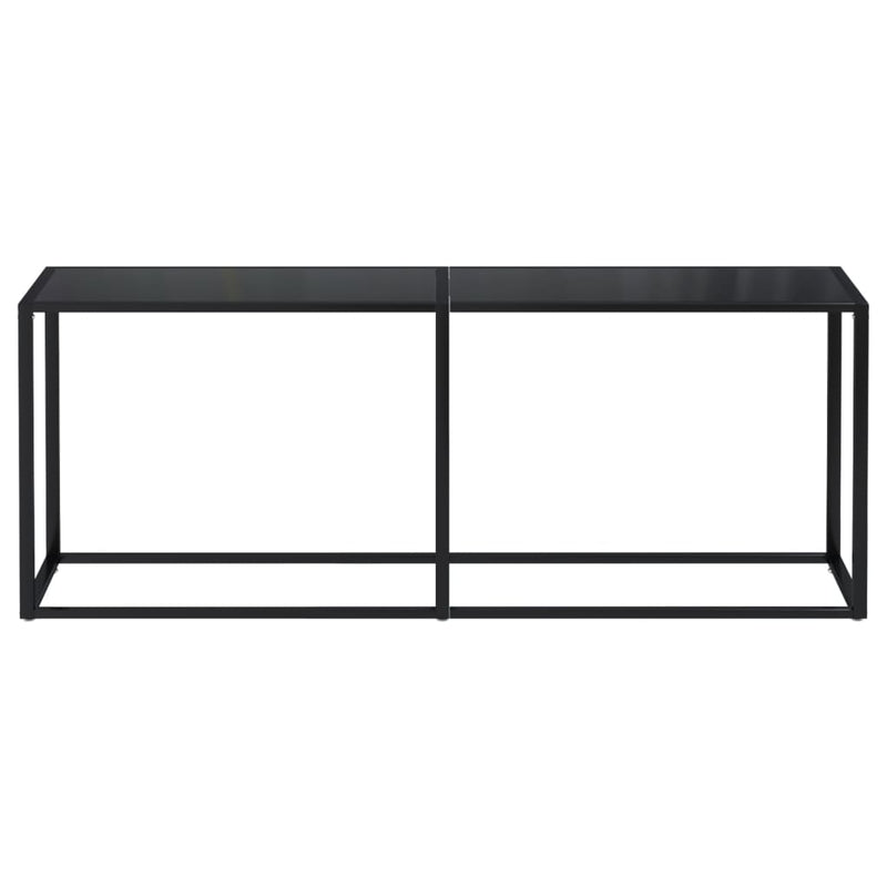 Console Table Black 200x35x75.5cm Tempered Glass Payday Deals