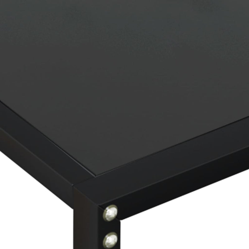 Console Table Black 200x35x75.5cm Tempered Glass Payday Deals