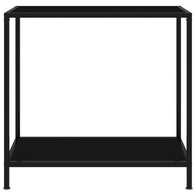 Console Table Black 80x35x75 cm Tempered Glass Payday Deals