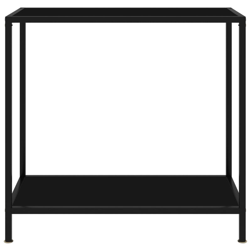 Console Table Black 80x35x75 cm Tempered Glass Payday Deals