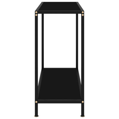 Console Table Black 80x35x75 cm Tempered Glass Payday Deals