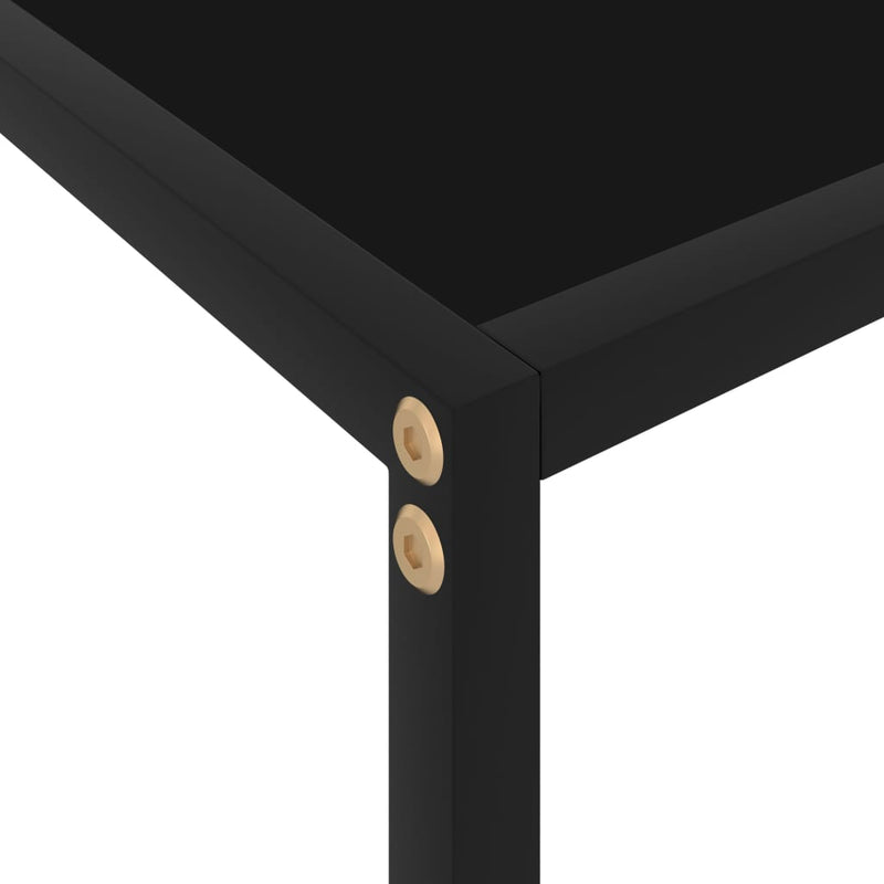 Console Table Black 80x35x75 cm Tempered Glass Payday Deals