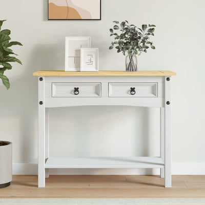 Console Table Mexican Pine Corona Range White 90x34.5x73 cm Payday Deals