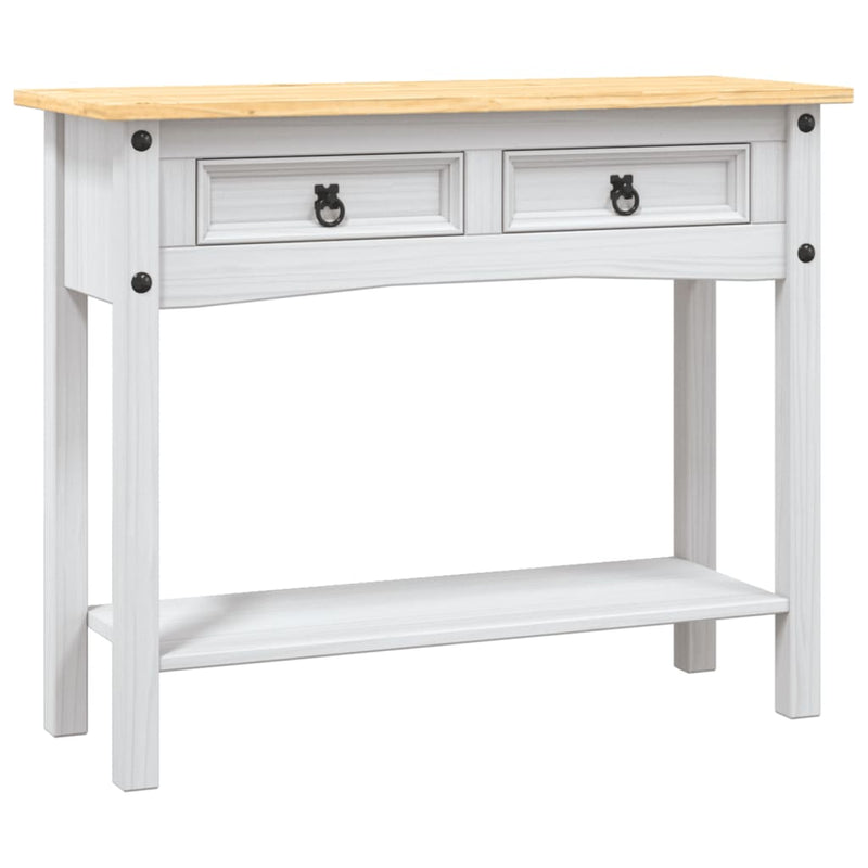Console Table Mexican Pine Corona Range White 90x34.5x73 cm Payday Deals