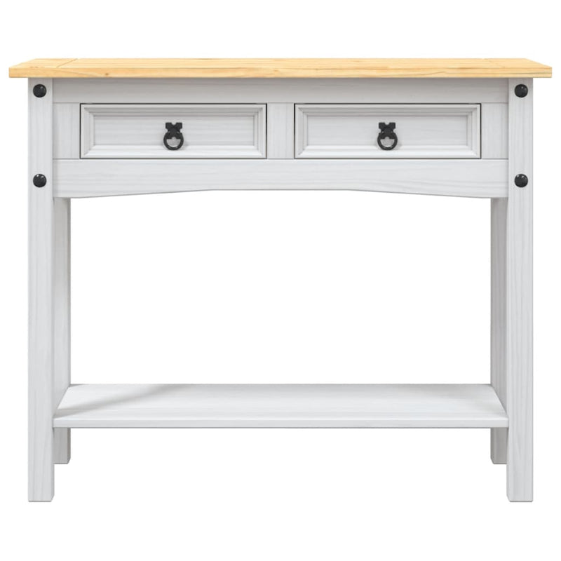 Console Table Mexican Pine Corona Range White 90x34.5x73 cm Payday Deals