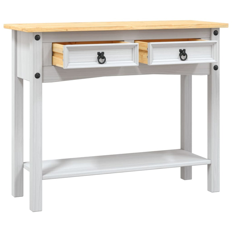 Console Table Mexican Pine Corona Range White 90x34.5x73 cm Payday Deals