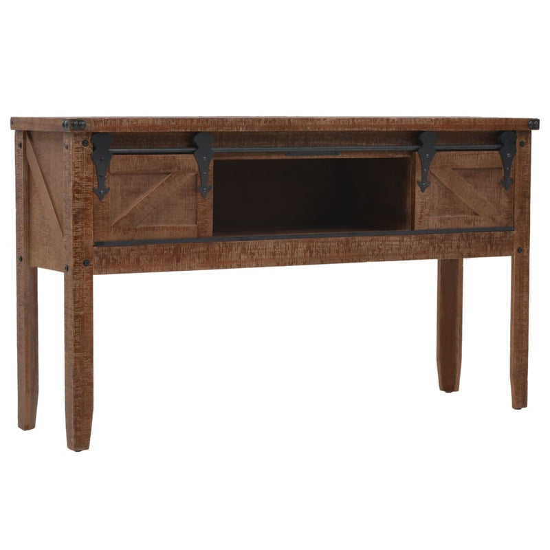 Console Table Solid Fir Wood 131x35.5x75 cm Brown Payday Deals