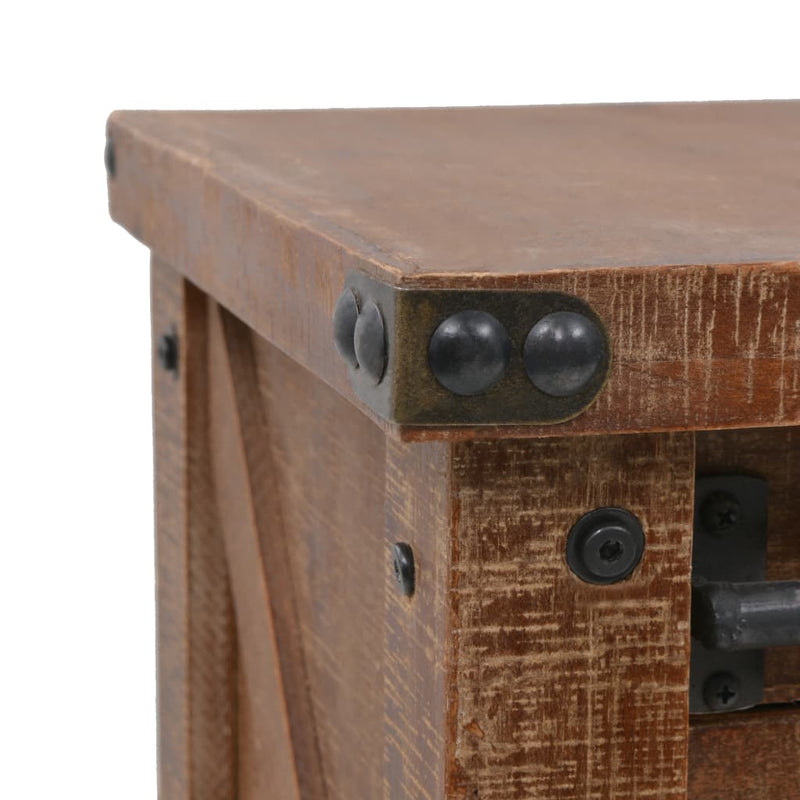 Console Table Solid Fir Wood 131x35.5x75 cm Brown Payday Deals