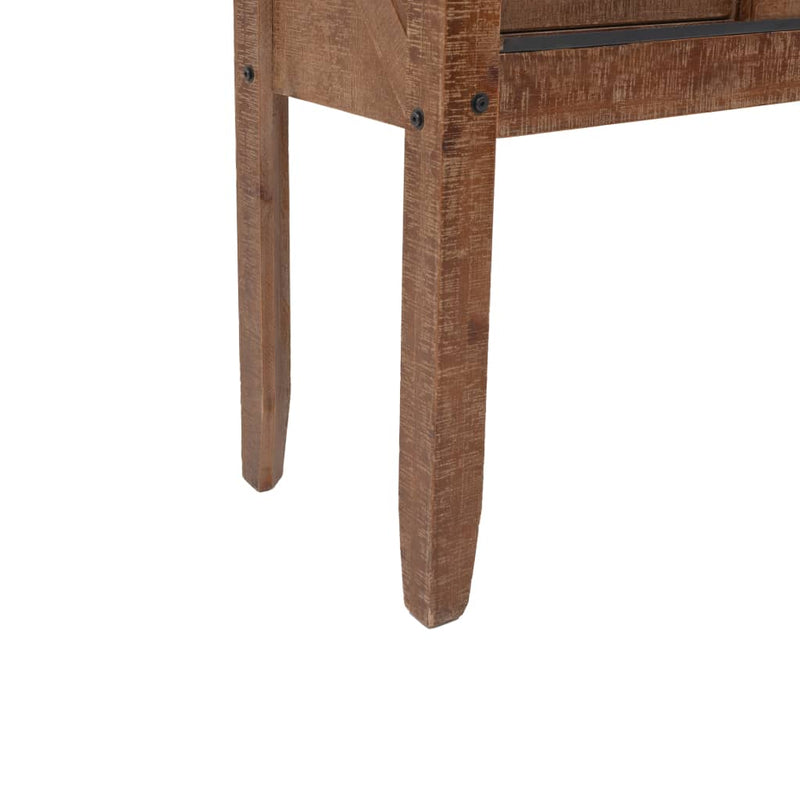 Console Table Solid Fir Wood 131x35.5x75 cm Brown Payday Deals