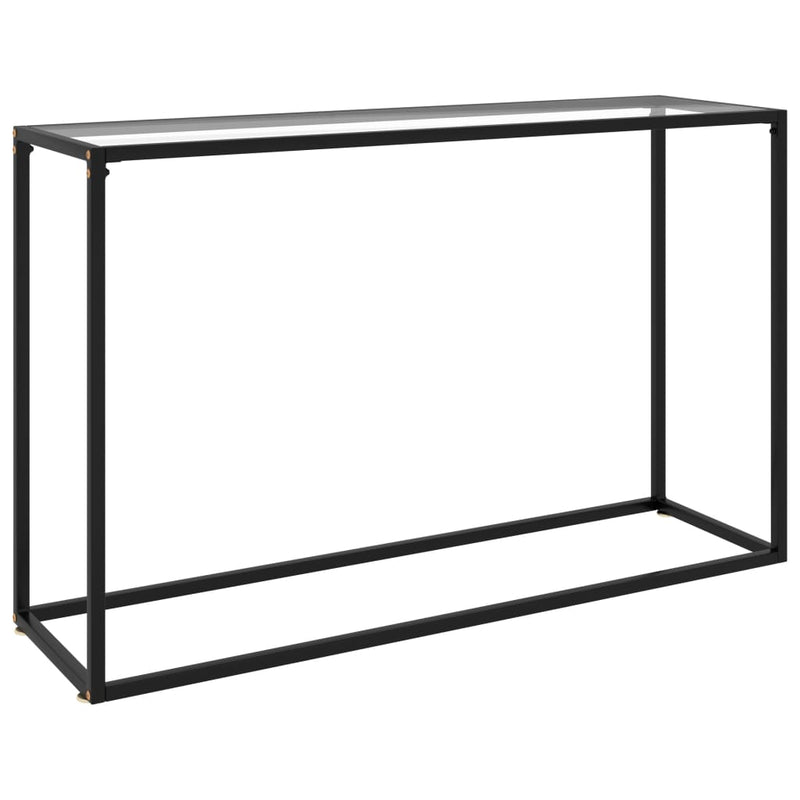 Console Table Transparent 120x35x75 cm Tempered Glass Payday Deals