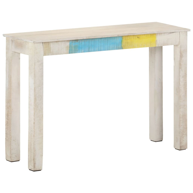 Console Table White 115x35x77 cm Rough Mango Wood Payday Deals