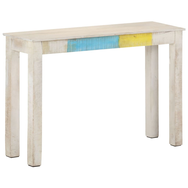 Console Table White 115x35x77 cm Rough Mango Wood Payday Deals