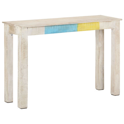 Console Table White 115x35x77 cm Rough Mango Wood Payday Deals