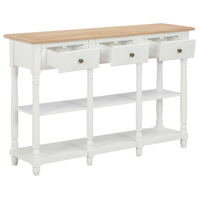 Console Table White 120x30x76 cm MDF Payday Deals