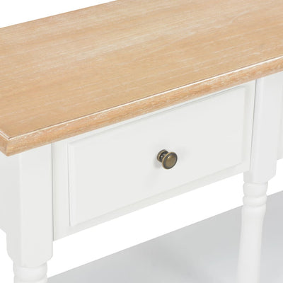 Console Table White 120x30x76 cm MDF Payday Deals