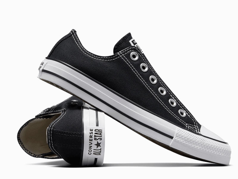 Converse Womens Chuck Taylor All Star Slip Ons - Black/White Payday Deals
