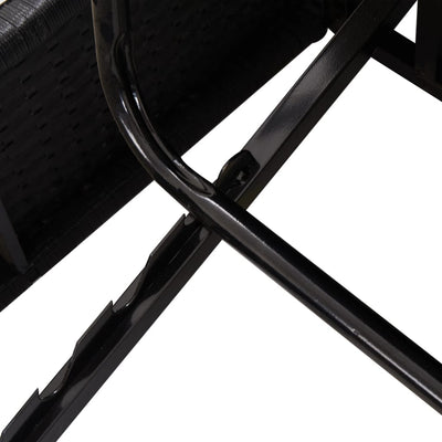 Convertible Sun Bed with Cushions Poly Rattan Black Payday Deals
