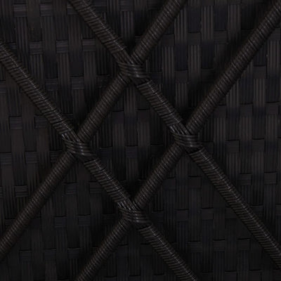 Convertible Sun Bed with Cushions Poly Rattan Black Payday Deals