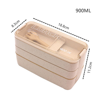 Cookingstuff 3 Layer Bento Box With Cover Lunch Eco Friendly Leakproof Food Container Payday Deals