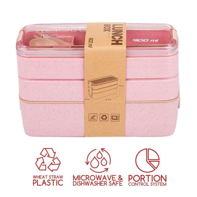 Cookingstuff 3 Layer Bento Box With Cover Lunch Eco Friendly Leakproof Food Container Payday Deals