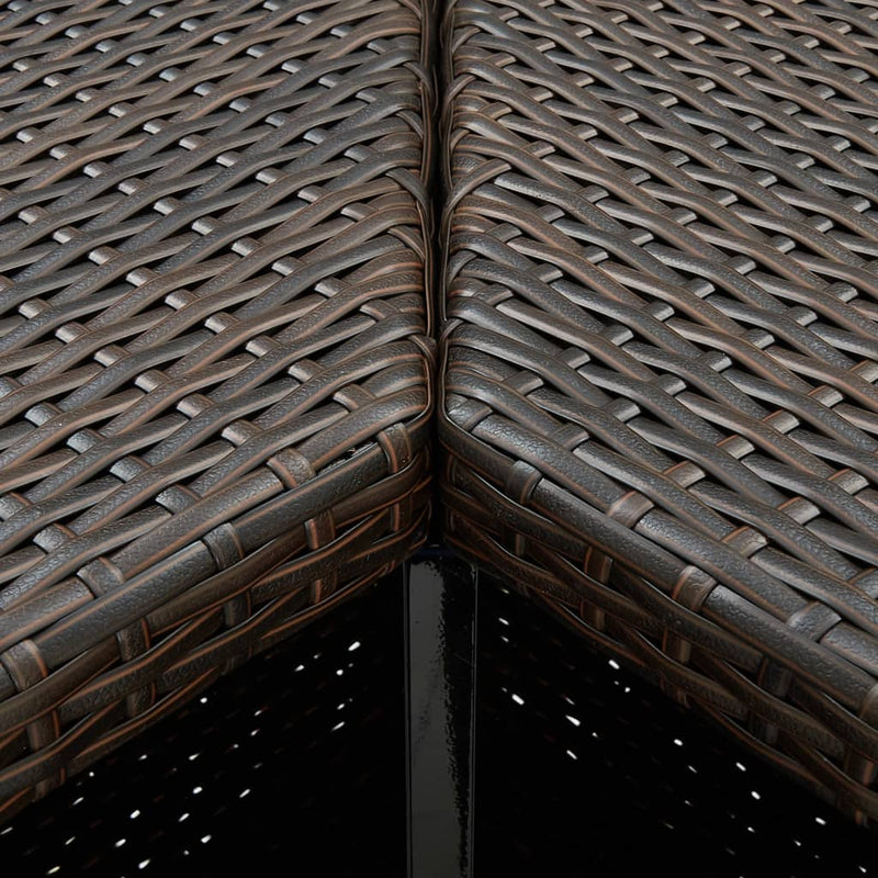 Corner Bar Table Brown 100x50x105 cm Poly Rattan Payday Deals