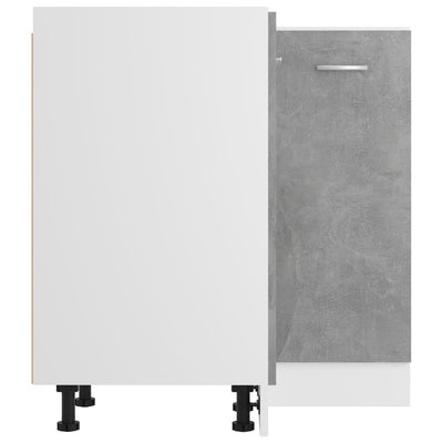 Corner Bottom Cabinet Concrete Grey 75.5x75.5x81.5 cm Engineered Wood Payday Deals