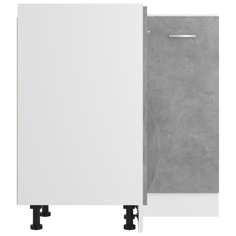 Corner Bottom Cabinet Concrete Grey 75.5x75.5x81.5 cm Engineered Wood Payday Deals