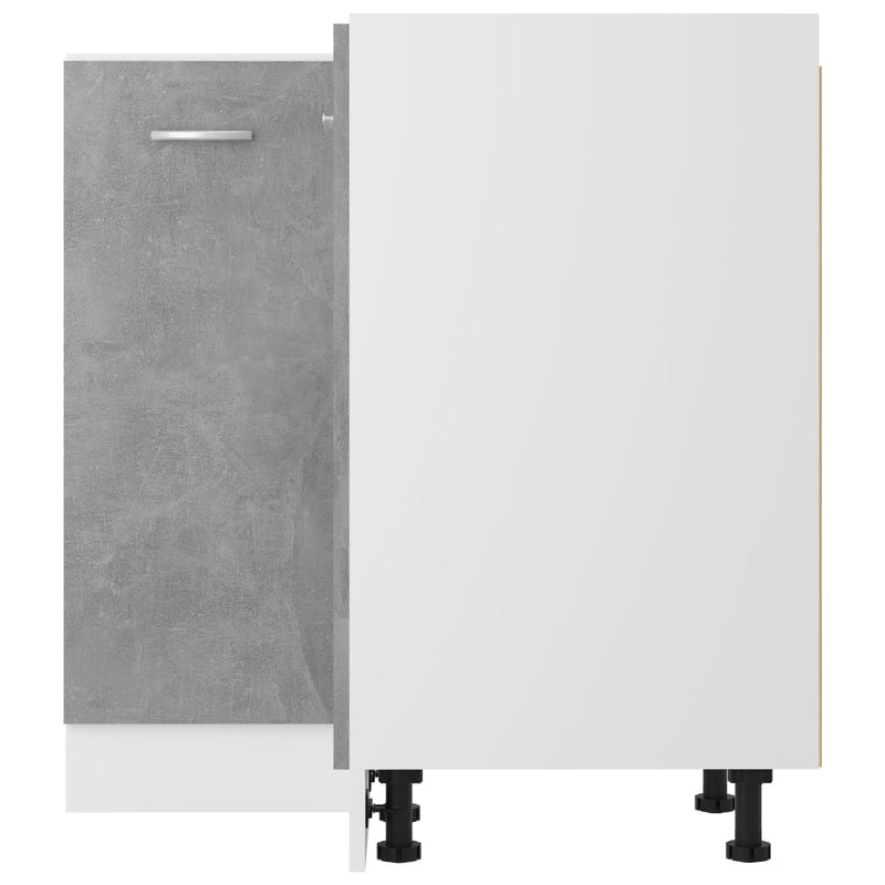 Corner Bottom Cabinet Concrete Grey 75.5x75.5x81.5 cm Engineered Wood Payday Deals