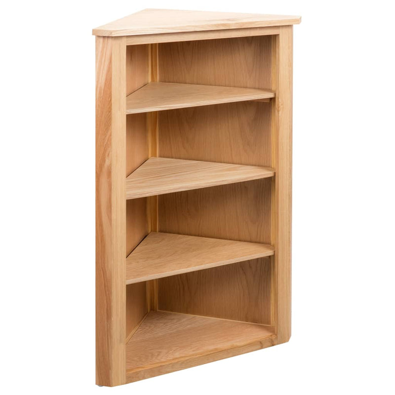 Corner Shelf 59x36x100 cm Solid Oak Wood Payday Deals
