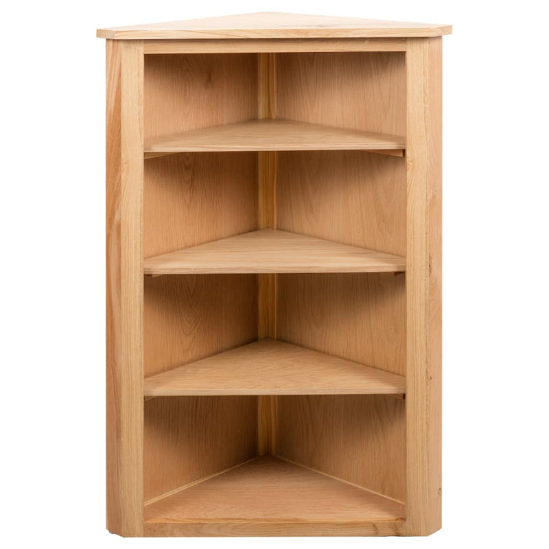 Corner Shelf 59x36x100 cm Solid Oak Wood Payday Deals