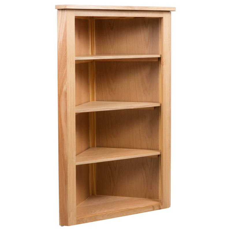 Corner Shelf 59x36x100 cm Solid Oak Wood Payday Deals