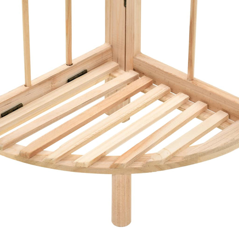 Corner Shelf Cedar Wood 27x27x110 cm Payday Deals