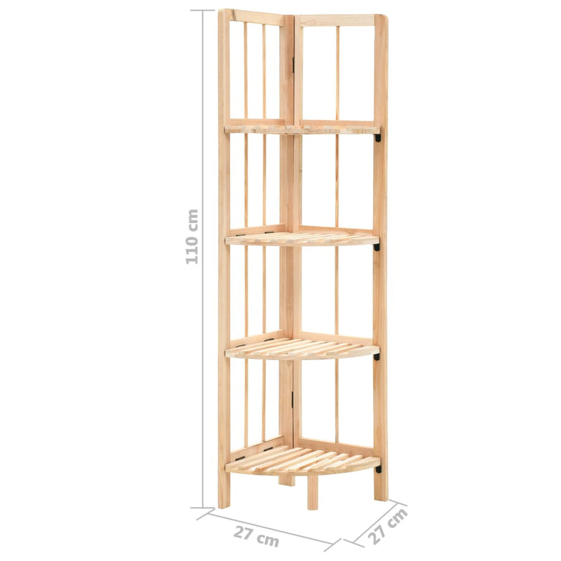 Corner Shelf Cedar Wood 27x27x110 cm Payday Deals