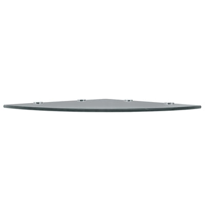 Corner Shelf with Chrome Supports Glass Black 45x45 cm Payday Deals