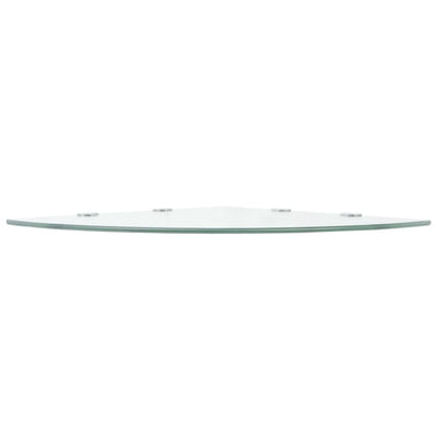 Corner Shelf with Chrome Supports Glass Clear 45x45 cm Payday Deals