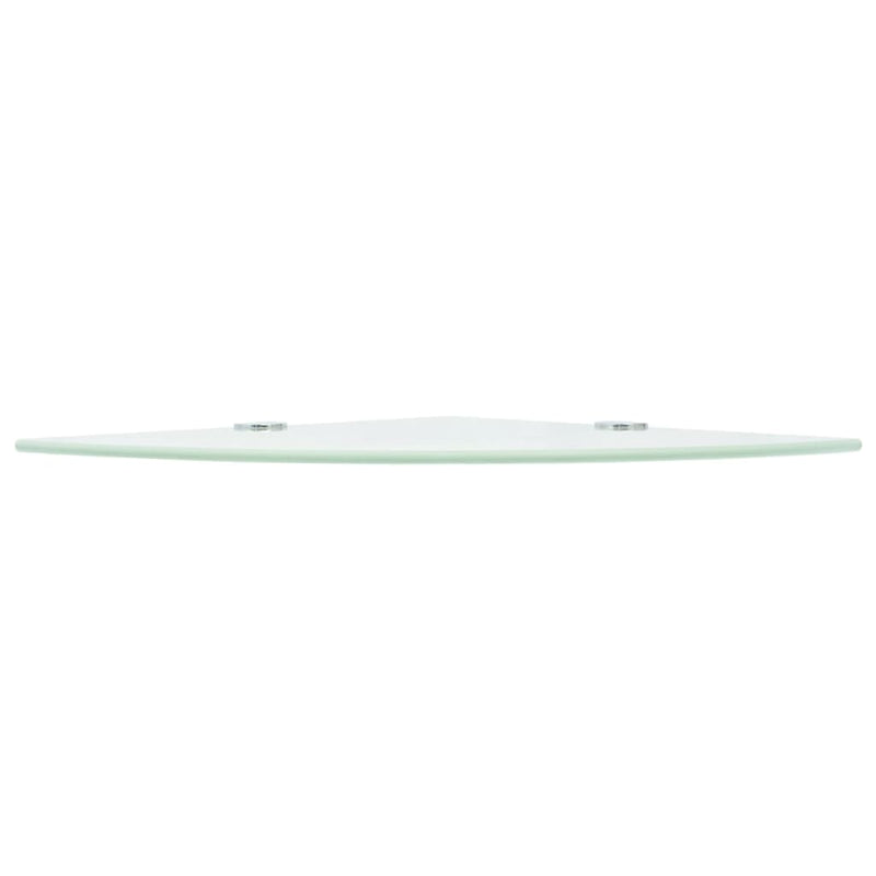Corner Shelves 2 pcs with Chrome Supports Glass White 25x25 cm Payday Deals