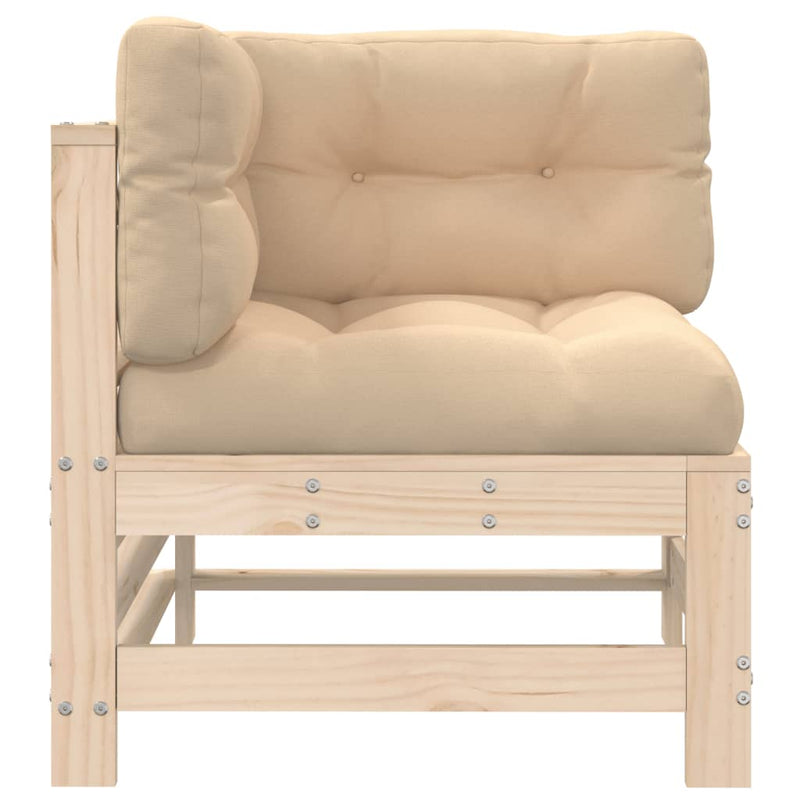Corner Sofa with Cushions Solid Wood Pine Payday Deals
