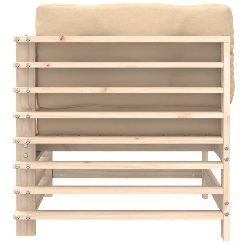 Corner Sofa with Cushions Solid Wood Pine Payday Deals