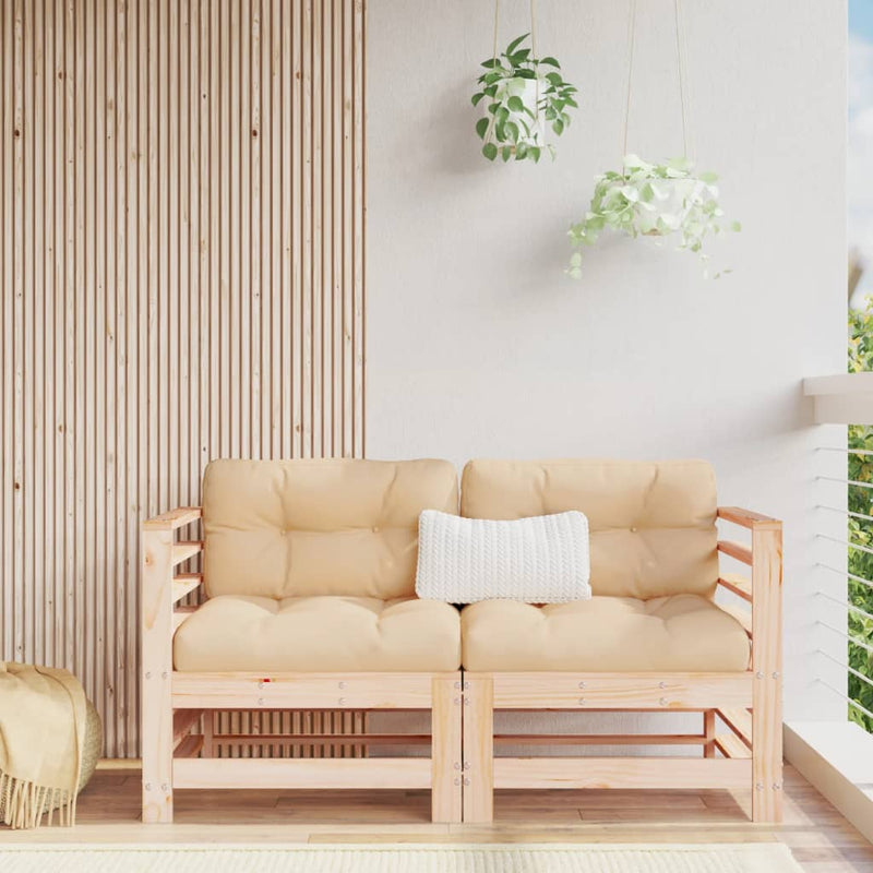 Corner Sofas with Cushions 2 pcs Solid Wood Pine Payday Deals