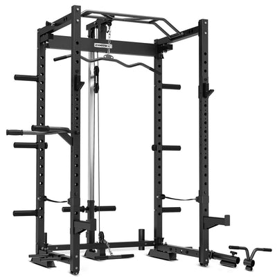 Cortex PR4 Folding Power Rack with 130kg Olympic Bumper Weight, Bar and Bench Set Payday Deals