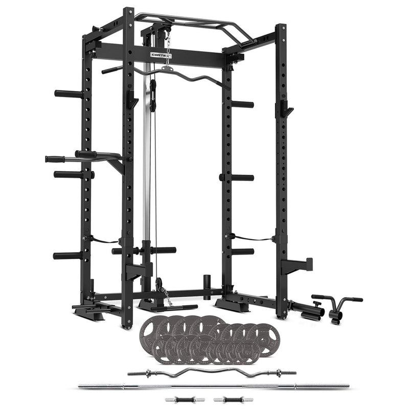 Cortex PR4 Folding Power Rack with 90kg Standard Tri-Grip Weight and Bar Set Payday Deals