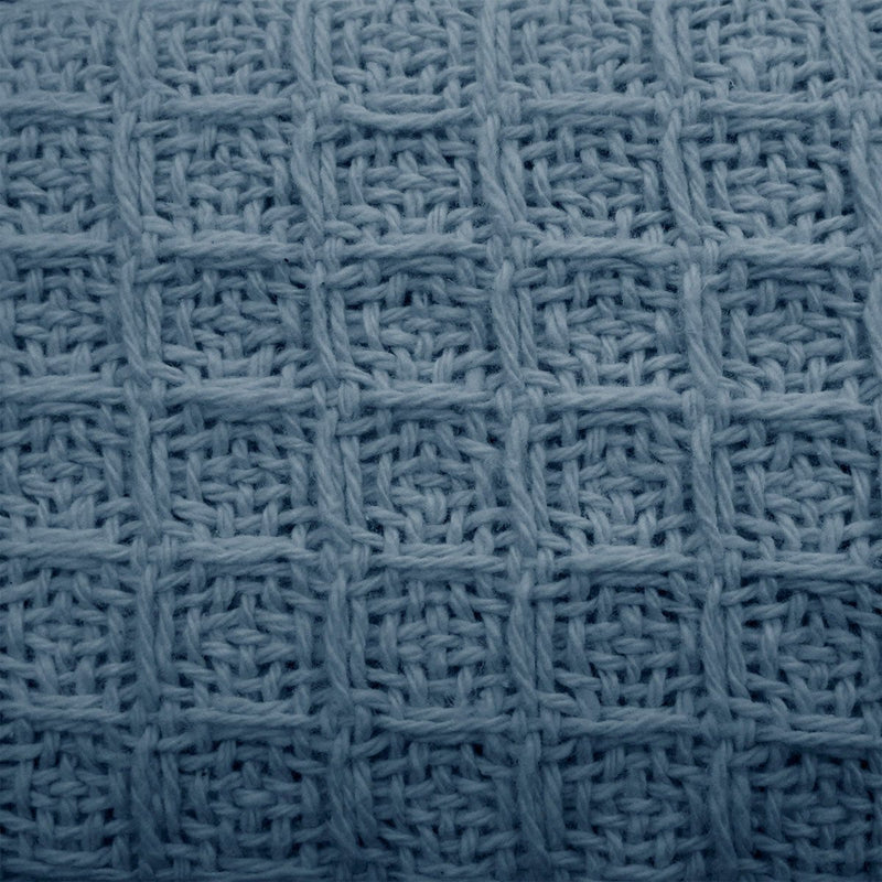 Cotton Waffle Blanket Dusk Blue Queen Payday Deals